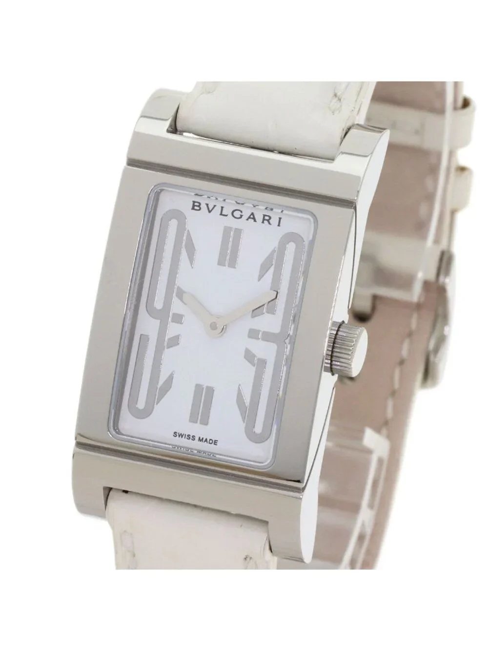 Bvlgari Rettangolo Watch SS Leather